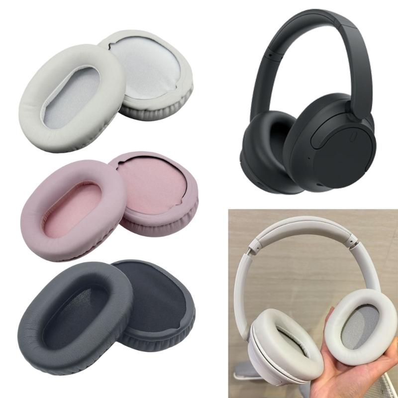 Ear Cushions Feature Protein Leather Soft Earpads Noise Isolation Ergonomic for WH-CH720 CH710N CH700N Headphone