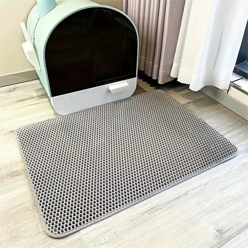 Cat Litter Mat Double-layer Cat Litter Trapping Mat Waterproof And Leak Proof Pet Toilet Mat Diaper Pad Cat Feeding Mat With Non