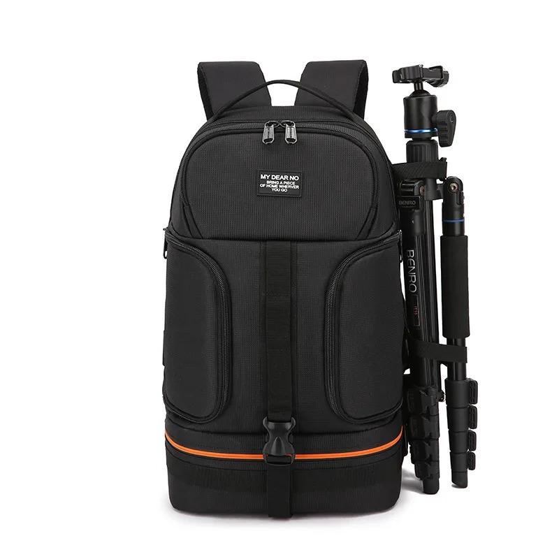 Men‘s Camera Backpack Dslr Waterproof Double Layer Storage With Laptop Compartment Anti-theft Outdoor Photography Bag