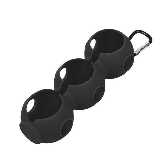 Porta Palline da Golf in Silicone con Moschettone, Contiene 3 Palline, Copertura Portapalline da Golf per Borsa da Golf, Custodia Protettiva Organizzatore Palline da Golf, Accessori da Golf