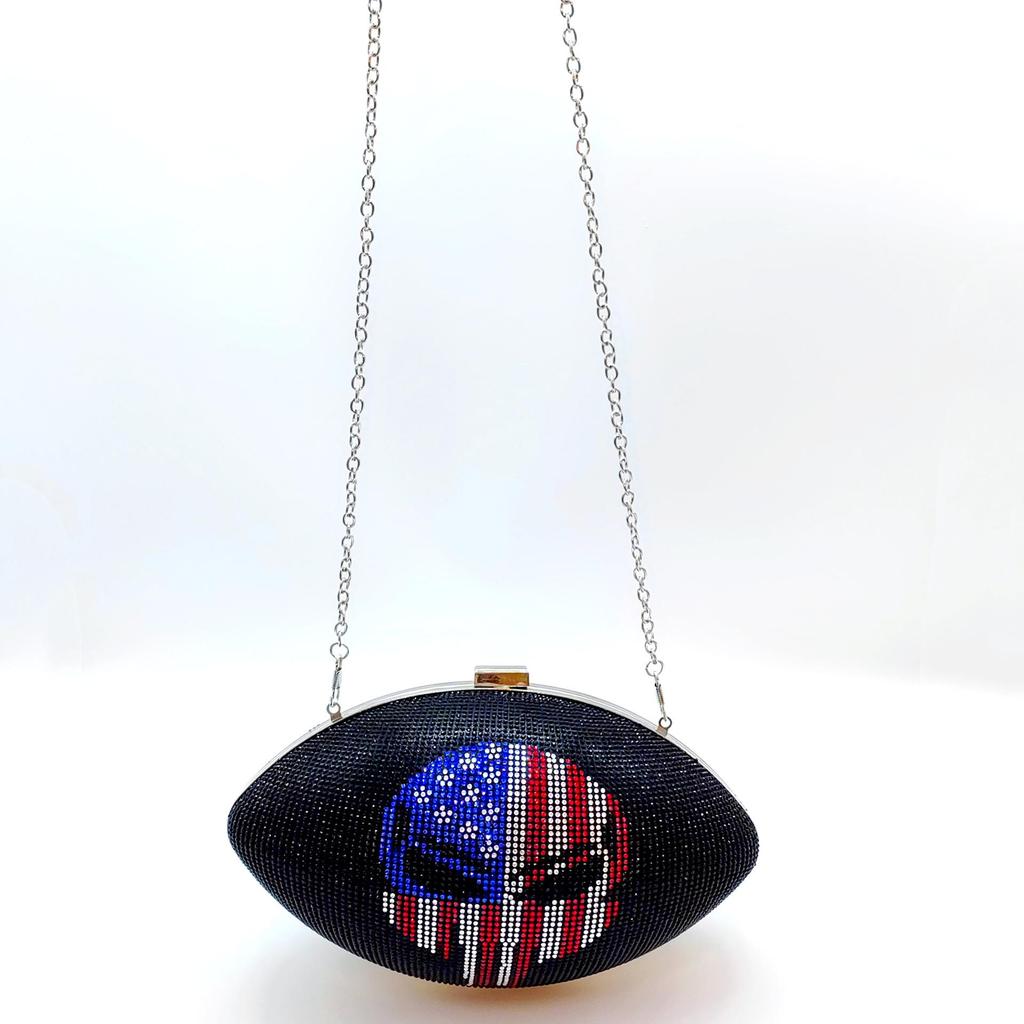 High-End Rhinestone-Embellished Women's Evening Rugby Bag for Banquets, Parties, and Weddings