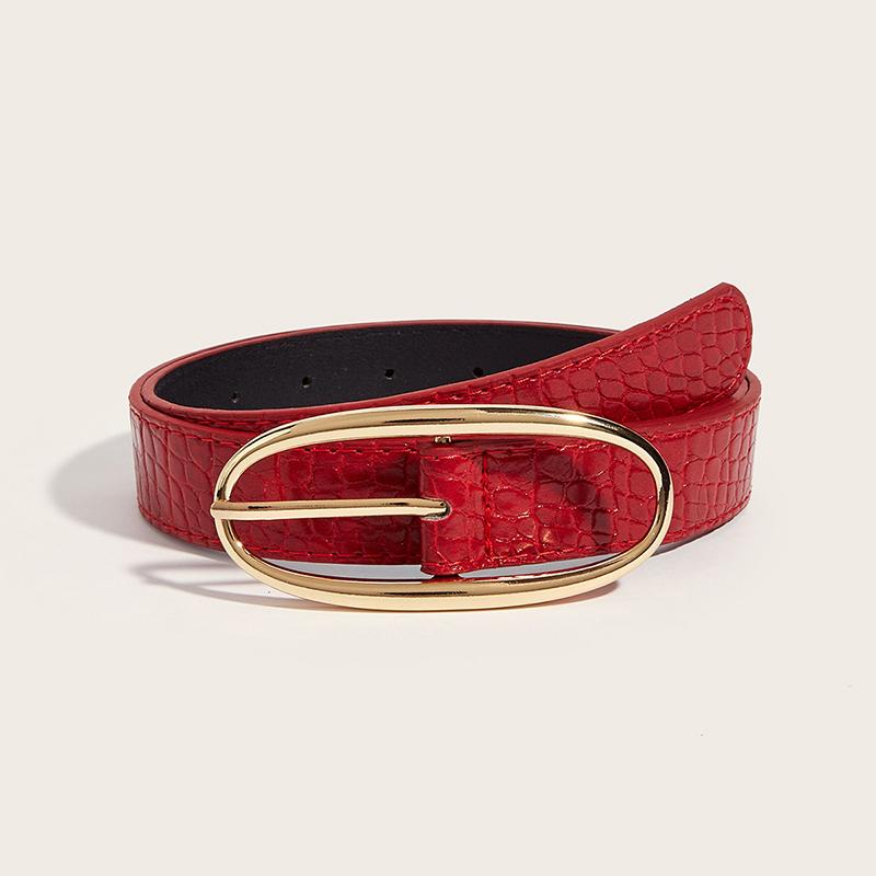 Fashionable Retro Belt For Women, 2025 New Design Sense, Minority Red Belt With Jeans Belt
