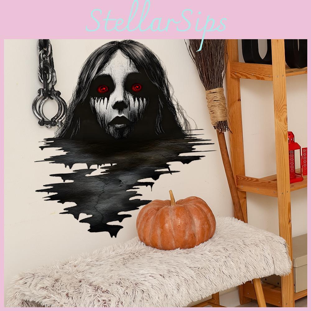 Thriller Female Halloween Ghost Bedroom Living Room Home Stickers Decoration