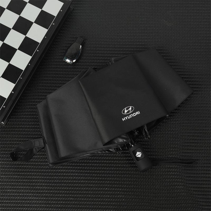 1Pcs Windproof Rain Fully Automatic Compact 3 Folding Umbrella Car Accessories For Hyundai Genesis I10 I20 I30 I40 IX20 IX35 IX25 Accent Azera Elantra