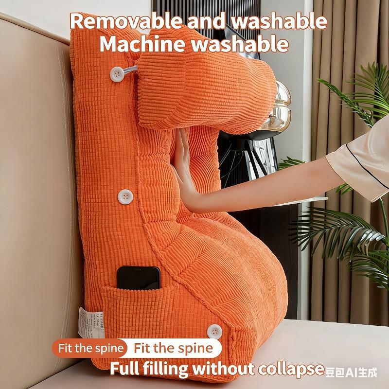 Thick Multifunctional Ergonomically Designed Reading Pillow,Triangle Cushion Featuring A Soft Large Cushion Perfect for Reading