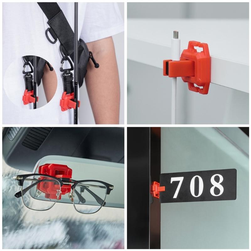 Spring Loaded Fishing Accessory With Rod Clamps Eyewears Holder Cable Organizers For Outdoor Lover