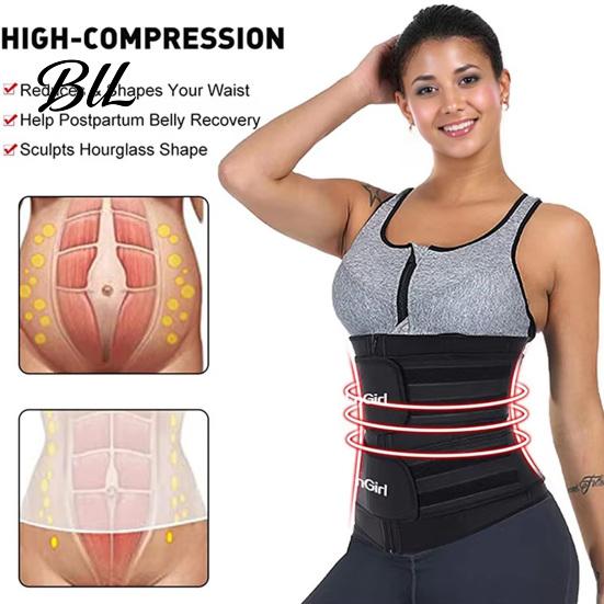 Women Waist Trimmer Belt with Zipper, Trainer Sweat Band Stomach Fitness Wrap, Enhancing Lower Belly Fat Sauna Slimming