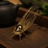 Ausgehöhlte Zikadenfigur Mini Vintage Insekten Skulptur Mikro Landschaftsfigur Tischdeko