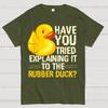 Funny Programmer - Rubber Duck Debugging Cotton Summer Casual Cool Loose T-Shirt