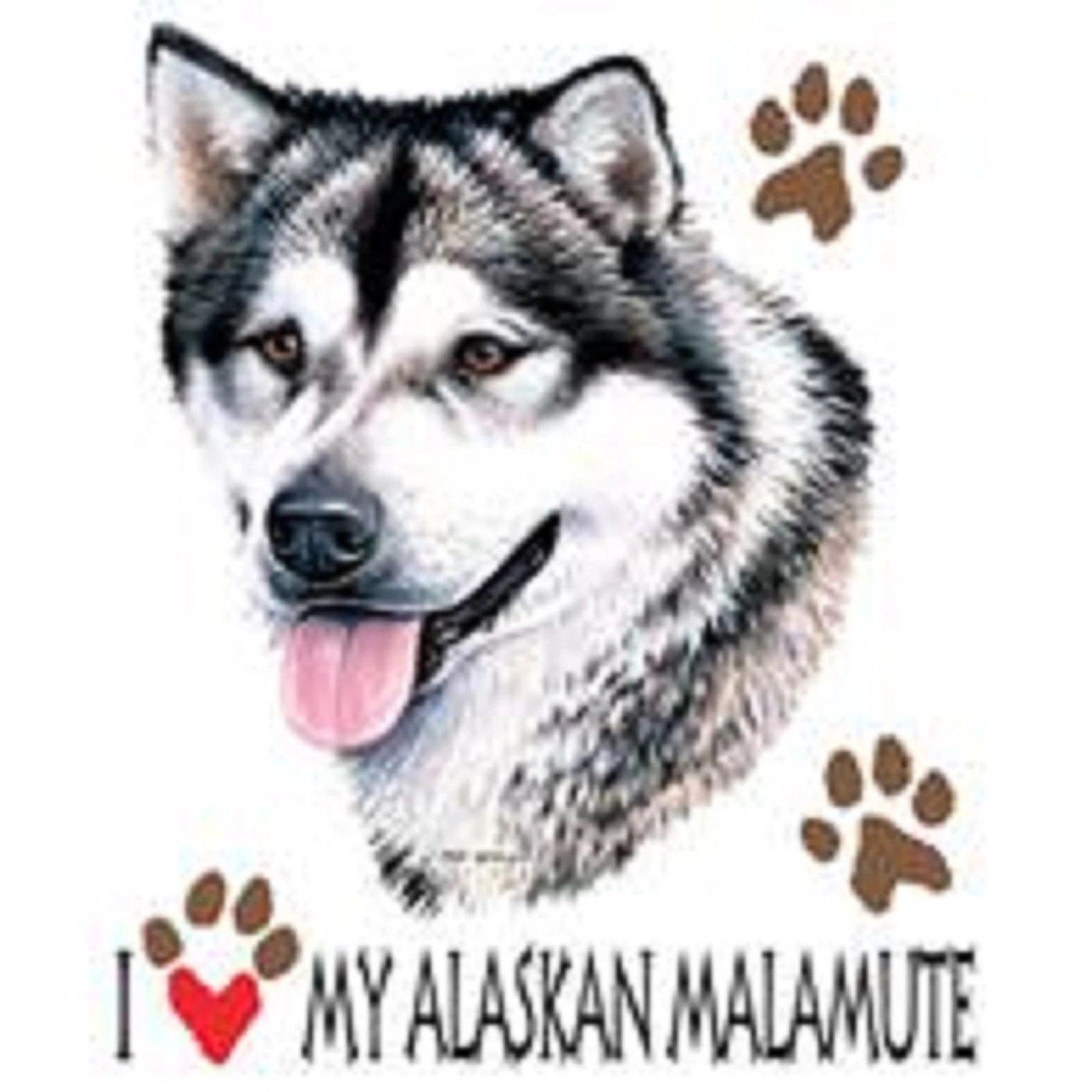I Love My Alaskan Malamute T shirts 2XL
