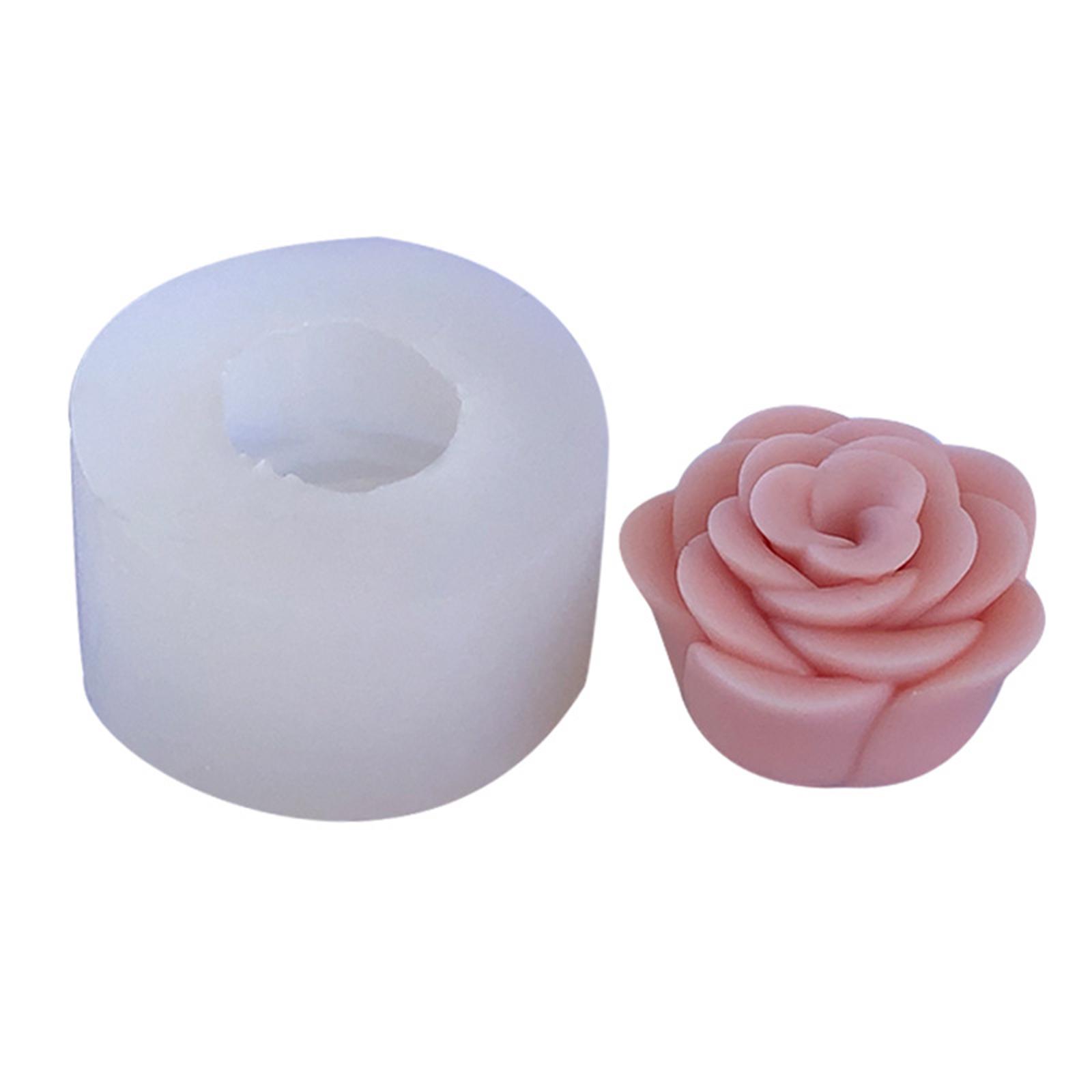 

Camellia Flower Candle Mold Non Stick Easy to Demold for DIY Candle Gypsum Ornaments Home Decor Epoxy Resin Casting