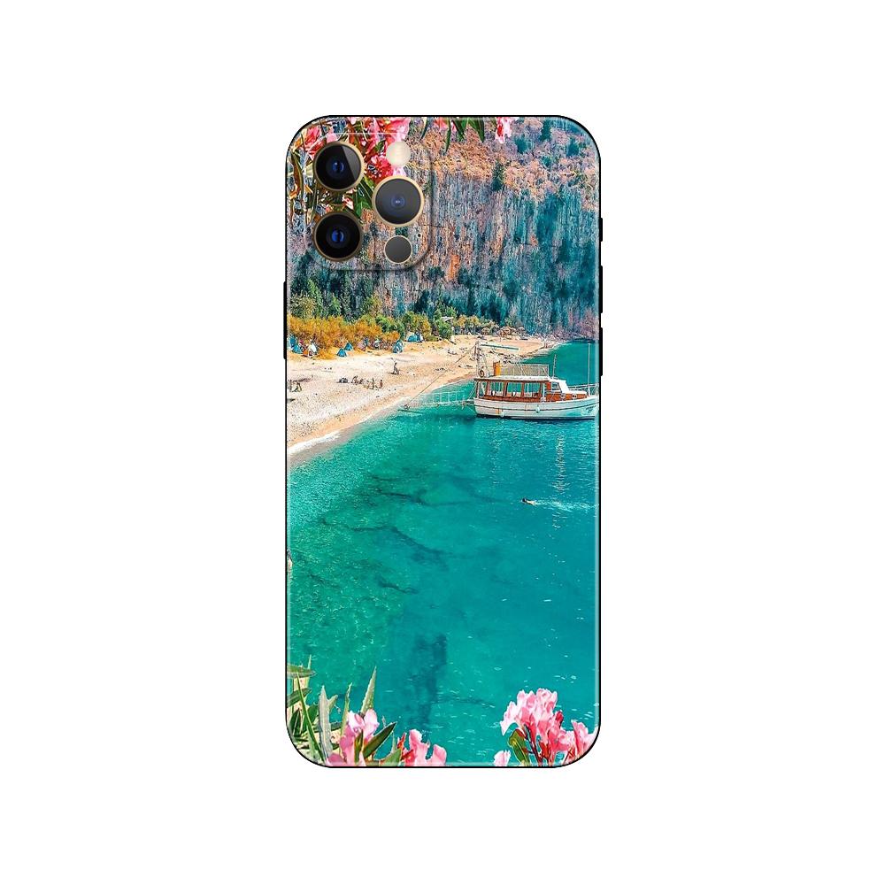 Mountains Lakes Scenery Phone Case for Iphone 5 5s 2020se 6 6s 7 8 Plus X 10 XR XS 11 12 13 Mini Pro MAX Black Tpu Back Cover