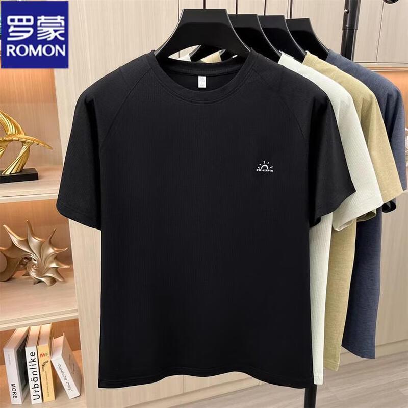 ROMON Men s Cooling Round Neck Short Sleeve T-Shirt 2XL/54