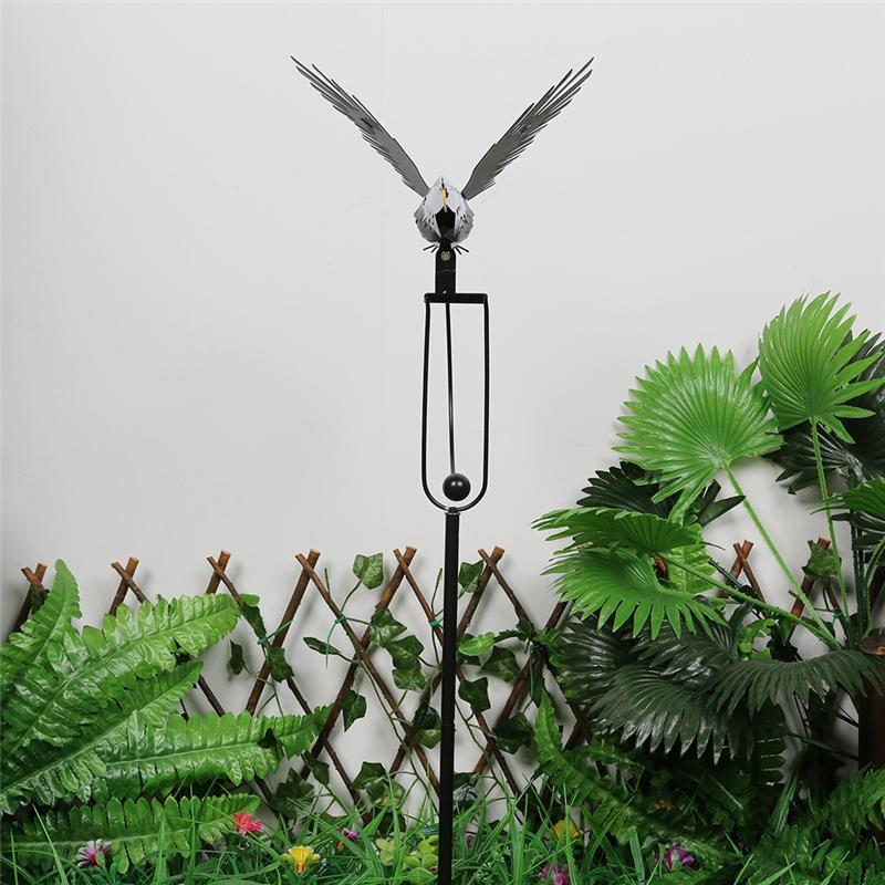 M-Modern-Wind Spinners For Yard And Garden Rocking Eagle Decorations, Outdoor Metal Windmills Lawn Ornaments Wind Sculptures, Ea