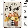 Metal Wall Art Sunflower Pumpkin Fall Sign Home Decor 20x30cm
