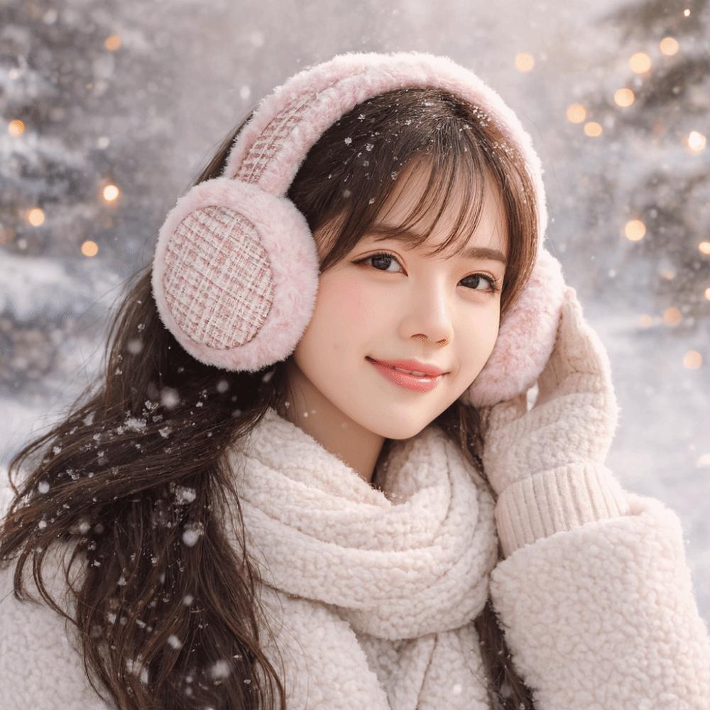 Plush Foldable Ear Cover Windproof Winter Thicken Earflap Winter Warm Earmuffs Women