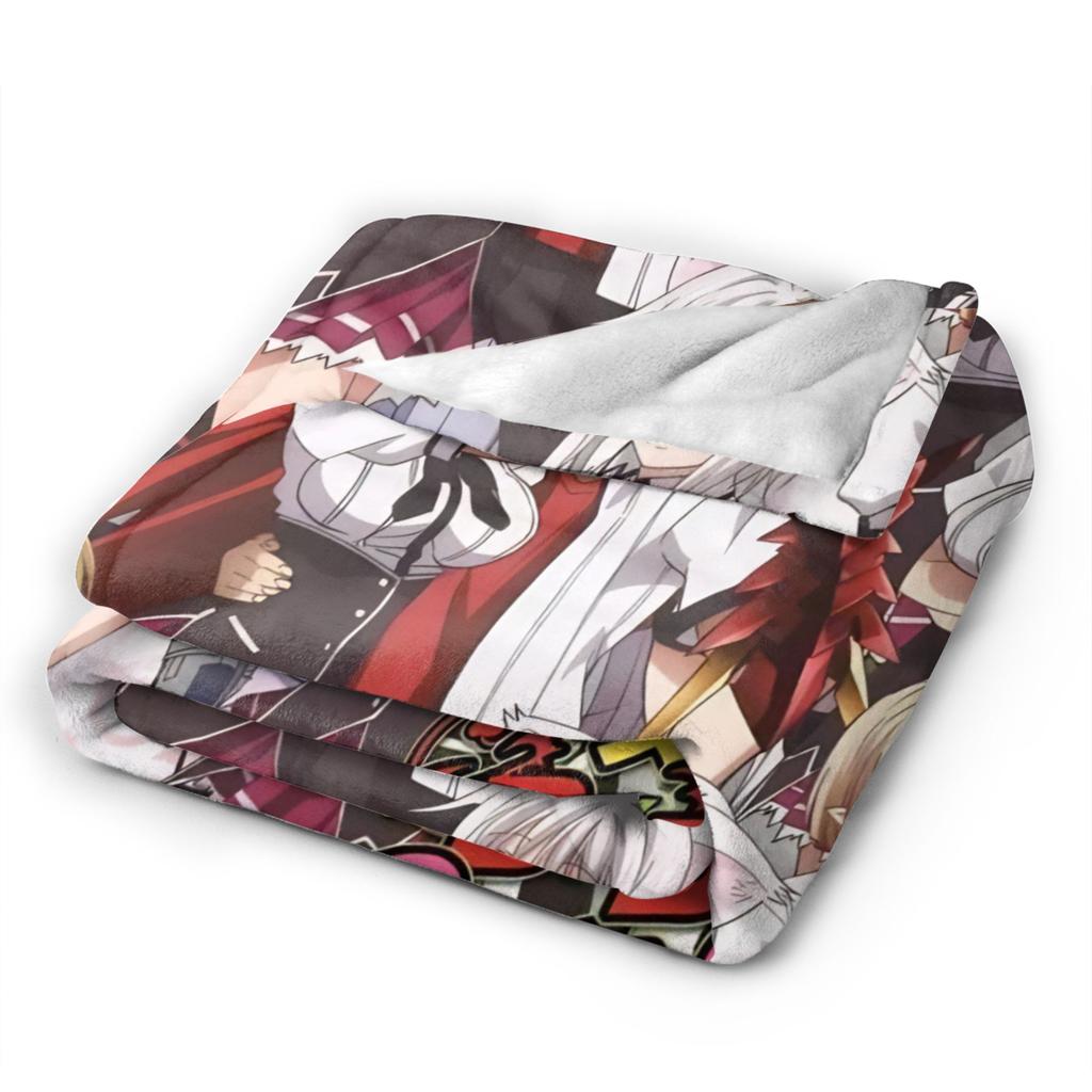 Soft Blankets Decorative High School DxD Throw Blanket Anime Flannel Bedspread For Outdoor Funny Sofa Bed Cover