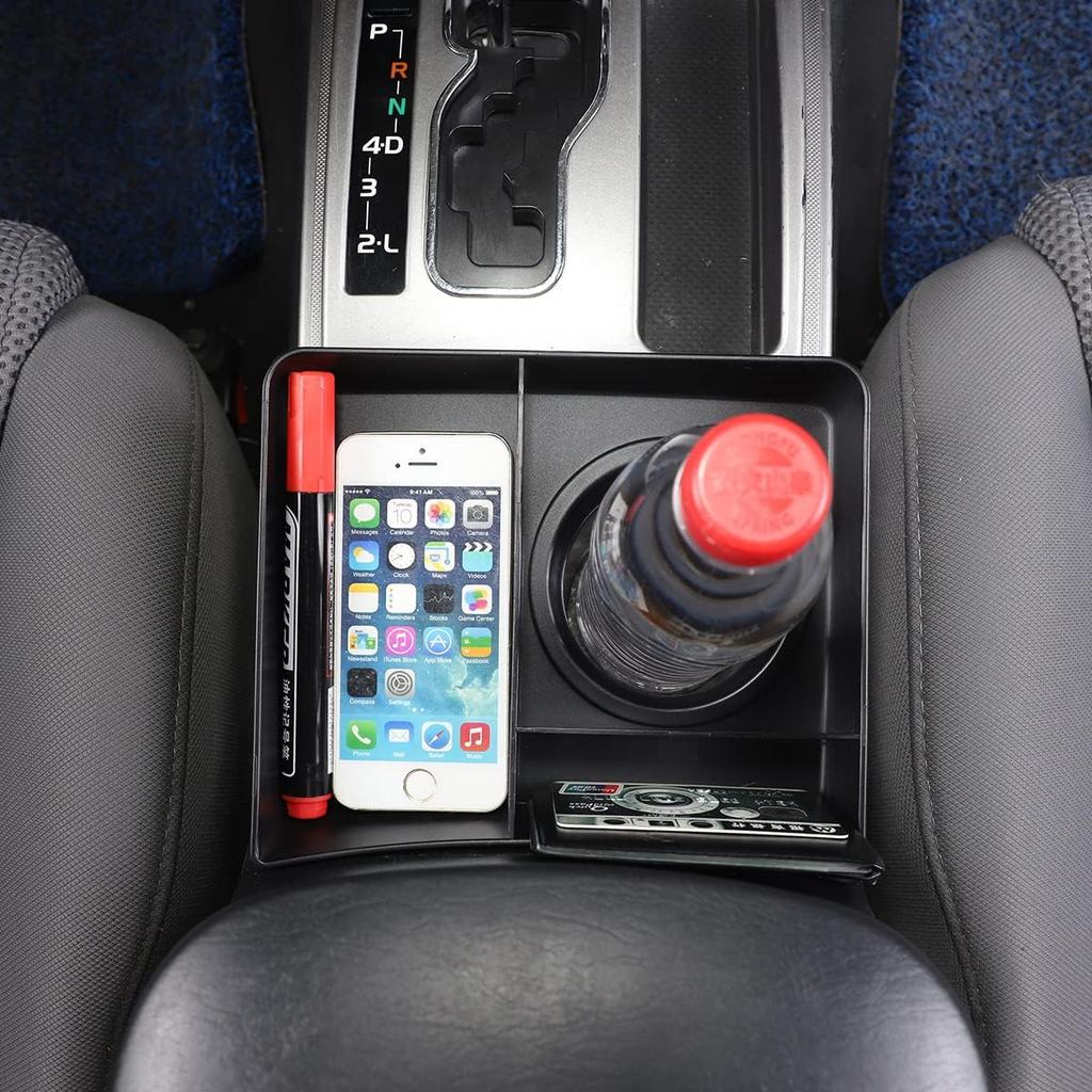 for Tacoma 2006-2015 Cup Holder Storage Box,Car Armrest Box Front Cup Holder Organizer Tray,ABS Center Console Cup Holder Multifunctional Tray