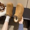 Winter Ugly Cute Big Head Snow Boots Women's New Thick-soled Thickened Velvet Warm and Comfortable Cotton Shoes In Autumn and Winter