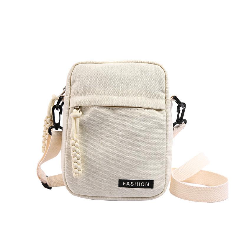 Crossbody Bag Canvas Mini Zipper Purse For Women Daily Casual Phone Pocket