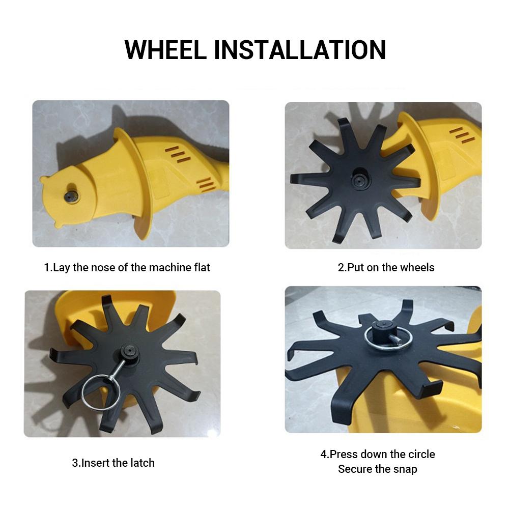 Electric Tiller Lawn Mower Garden Rototiller Cultivator Multi-purpose Weeding Trimmer Rotary Tractor Tool For Makita 21V Battery