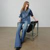 Chuyu Women's Gradient Denim Cardigan Shirt