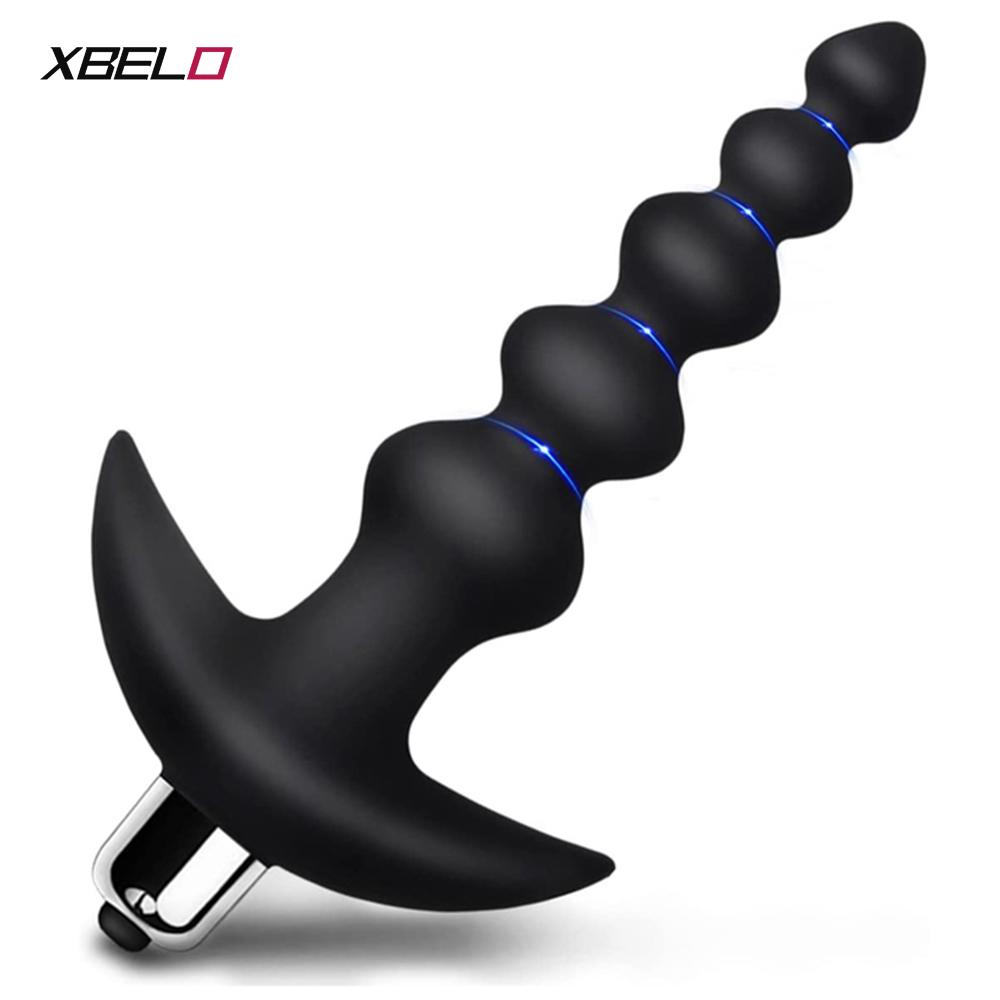 Anal Plug Beads Male Prostate Massager Gay Butt Plug Anal Sex Toy for Women Silicone Vibrator Adult Supplies Sex