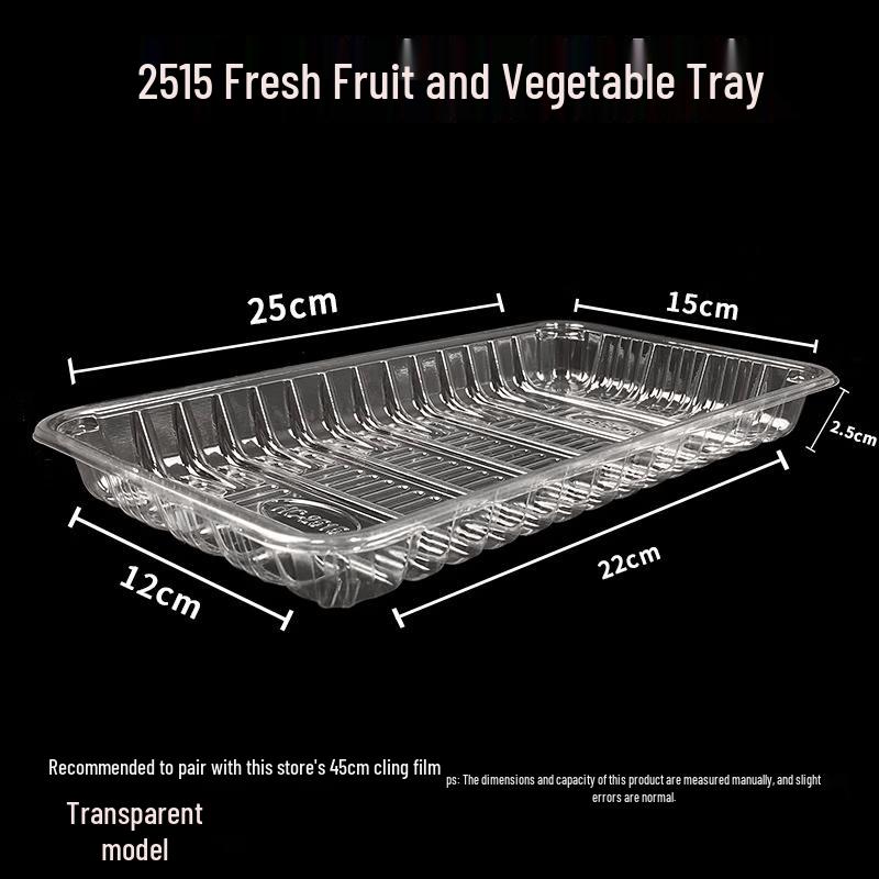 Disposable Transparent Rectangular Food Packaging Tray