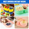 4 Pcs Snack Container Silicone Double Compartment Sauce Container with Lid Collapsible Food Storage Containers Kitchen Accessory