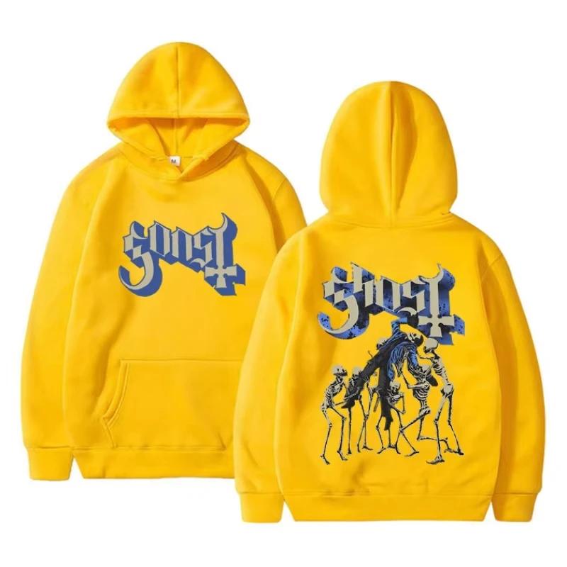 Rock Band Ghost Hoodie Skeleton Graphic Hoodies Men Vintage Hoodies Women Men Long Sleeve Hooded Sweatshirts Unisex Cool Casual
