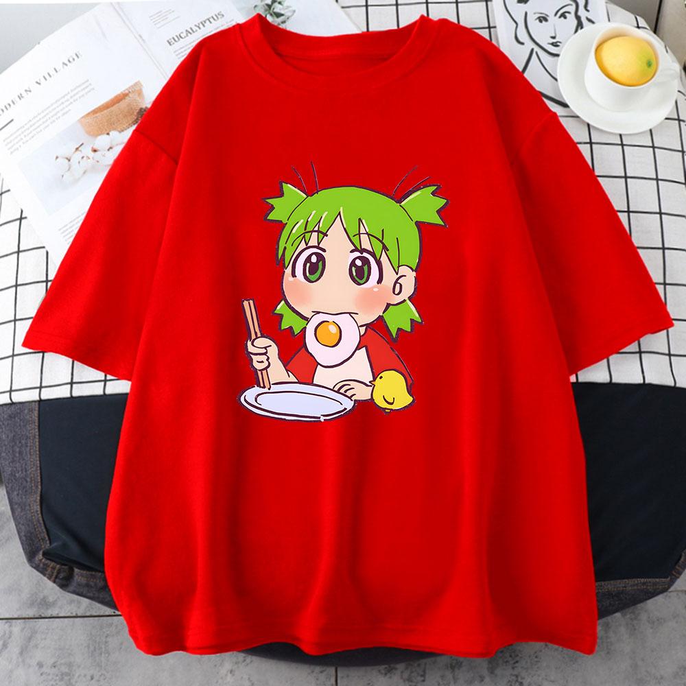 

AzuUnisexga Daioh Yotsuba Tshirts Women Eating Poached Egg Chick Tshirts 100 Cotton T Shirts UnisexgaComic KawaiiCute High Quality S