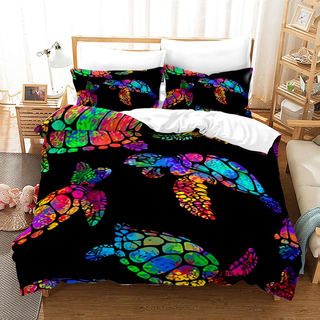 Ocean Duvet Covers Blue Sea Turtle Comforter Cover Set Nautical Bedding Set For Kids Boys Girls Sea Dreamcatcher Animal Bedroom