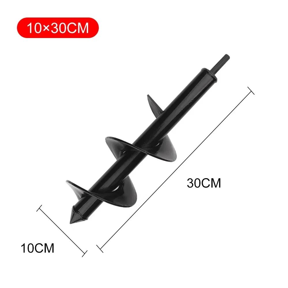 1 szt. Wiertło ślimakowe ogrodowe Stalowe narzędzia ogrodnicze Podwórko Spiralny pręt Kopanie luźnej gleby Siew Sadzenie kwiatów Drzewa Narzędzie do sadzenia roślin