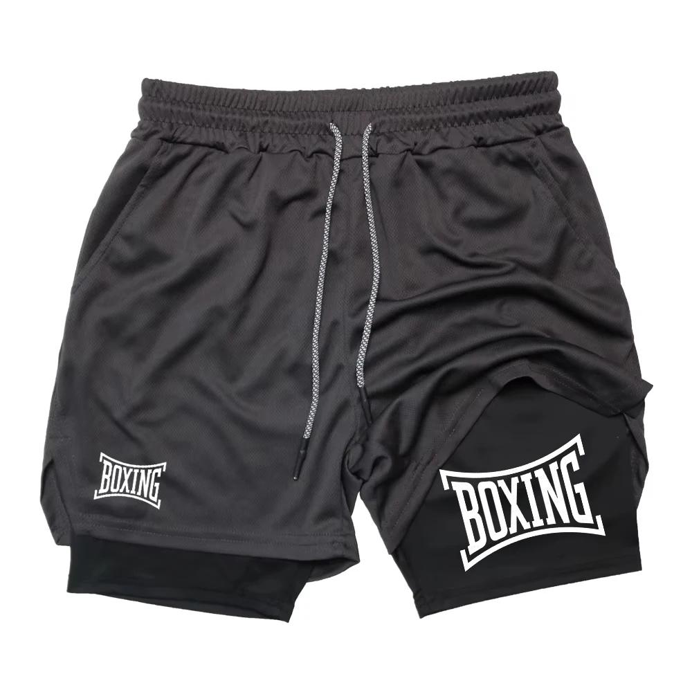 Muay Thai Kick Boxing MMA Shorts Camouflage Men Women Unisex Double Layer Quick Dry Breathable Training Sport Gym Fitness Workout
