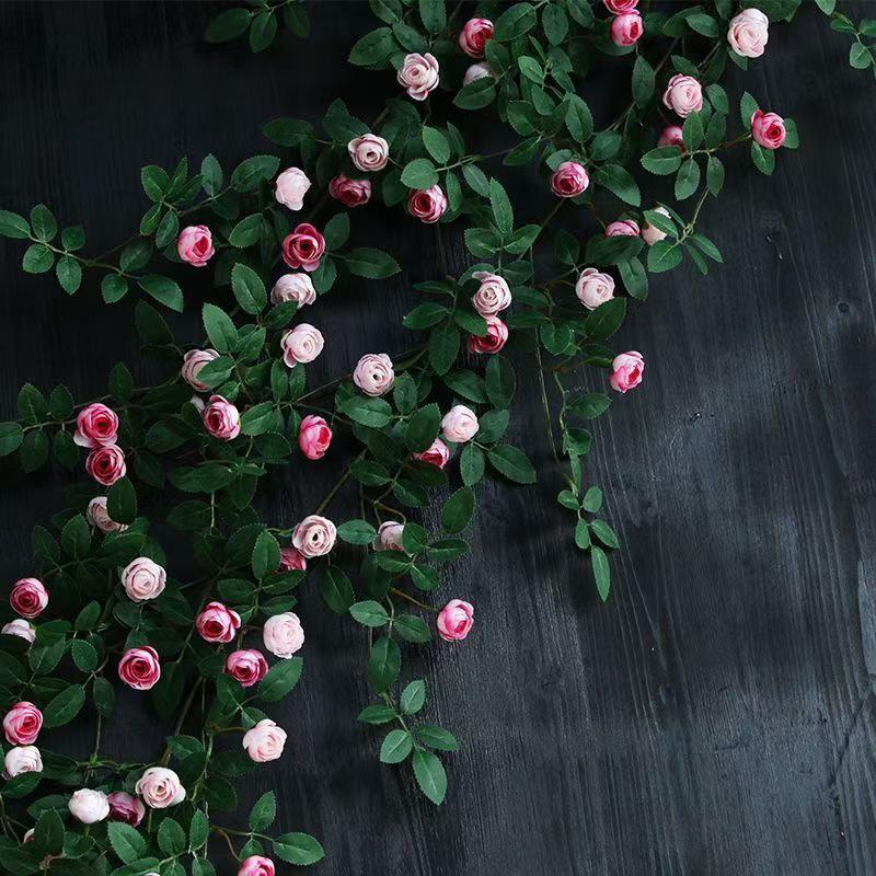 Artificial Rose Vine Wall Hanging for Indoor Decoration