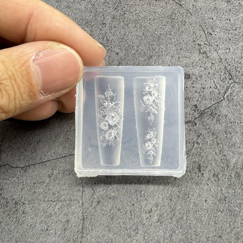 Transparent Silicone Nail Art Mold Exquisite Handmade Butterfly Bow Flower 3D Nail Art Accessory Diy Creative Nail Art Mold Gift