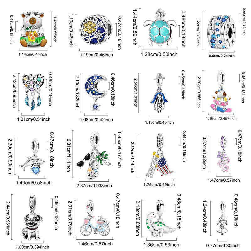 Copper Dinosaur Sunglasses Butterfly Puppy Charms Bead Fit Diy Bracelet Bangle Making Gift Of High Quality Jewelry