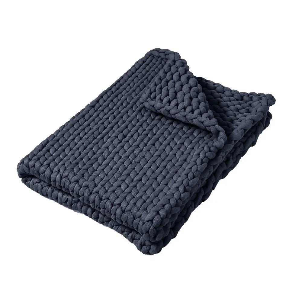 Большое бесшовное хлопковое гравитационное одеяло с пряжей — фото 9