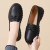 Lady Genuine Leather Flat Casual Shoes Women Loafers Office Comfy Work Single Shoes Mother Nurse Walking Shoes Zapatos De Mujer