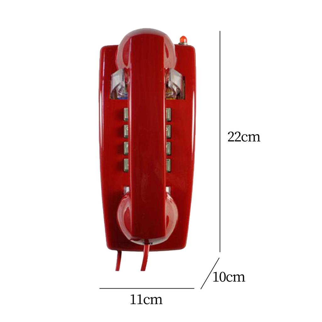 Retro Wall Phone Handset Volume Control Wall Telephone for Bathroom School