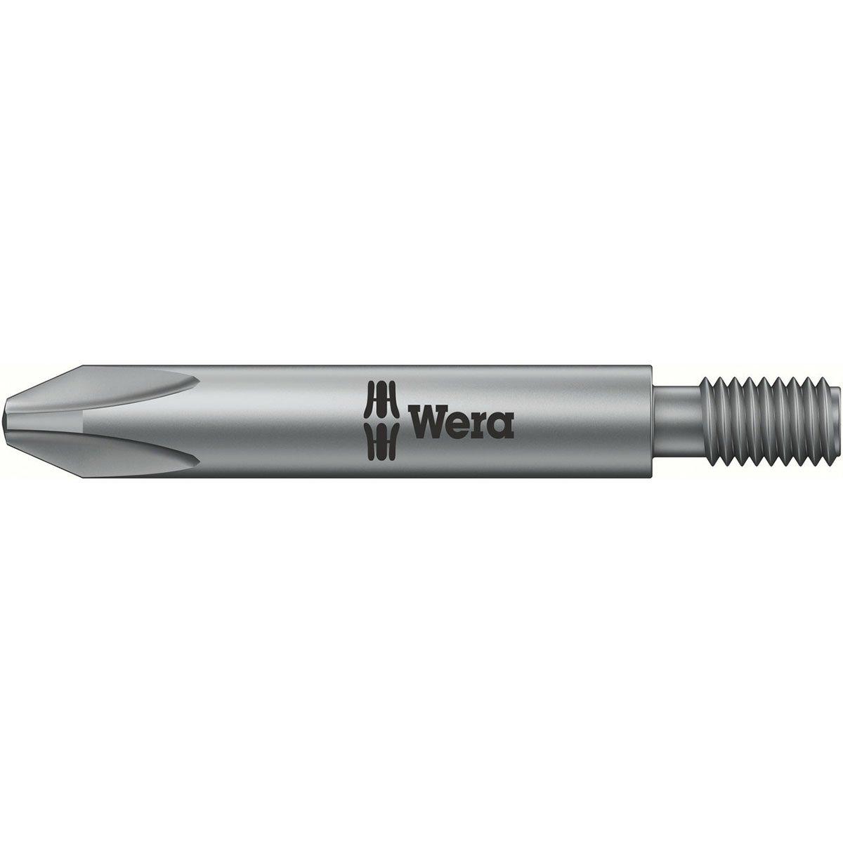 

WERA Impact Driver Bit for Phillips Head UNF PH2 Overall 065197 Screws, #10-32 Drive, Tip, 44.5mm Length,