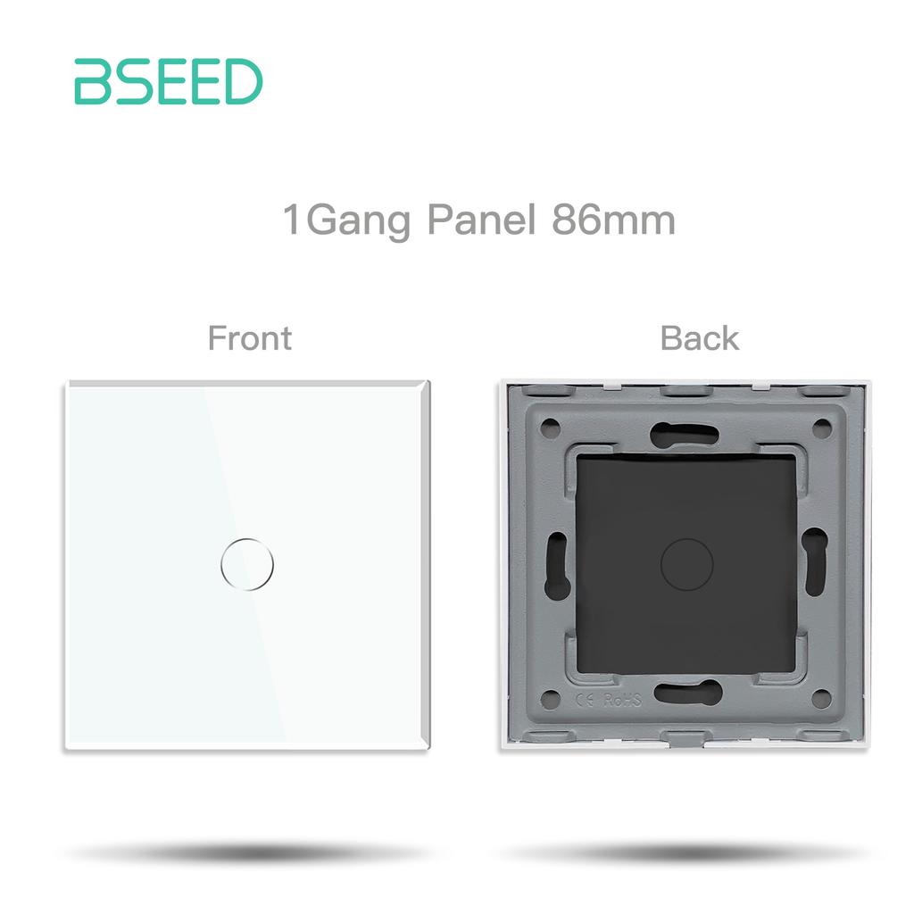 BSEED Zigbee 1/2/3Gang Smart Touch Switches Normal French Wall Sockets Type-c USB Function Parts Glass Panels DIY Combination