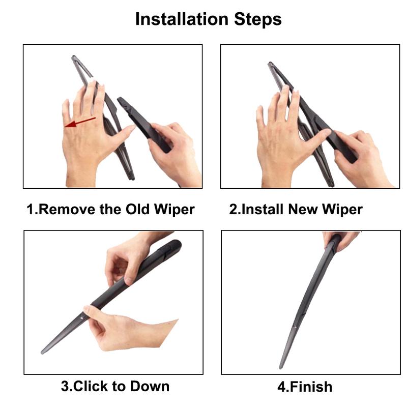 Rear Wiper Arm with Blade Black  V20-1965 8 220 830 Car Rear Windshield Wiper Kit Fit for BMW  WABM003