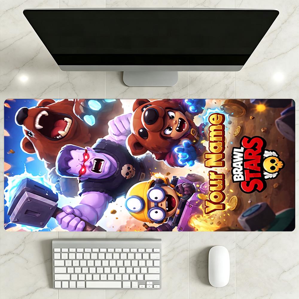 Supercell Customizable Name Mouse Pad Keyboard Mat Ultra-Long Desk Mat Non-Slip Rubber Base Suitable for Office Gaming PC Laptop