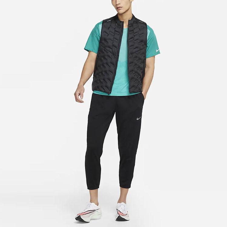 Nike Logo Elastic Waist Drawstring Knit Joggers Men Bottoms Black DD6216-010