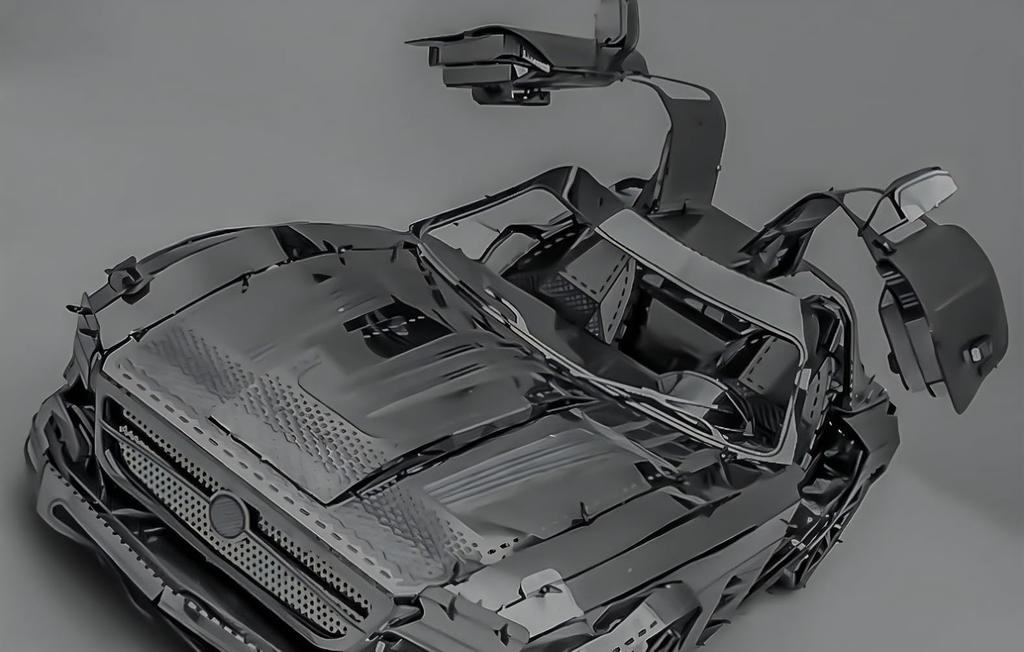 TOKIX 3D Craft Kit Metal Car (with Tools)