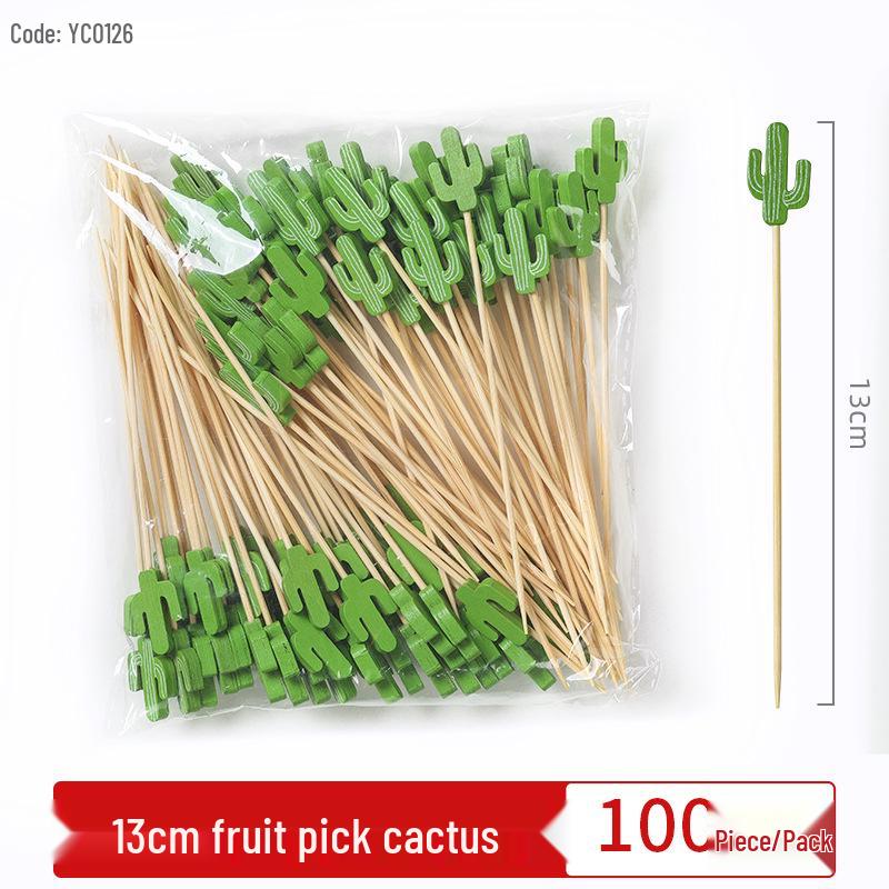 Creative Bamboo Fruit & Flower Picks for Parties, Cocktails, Burgers, & Easter Decorations