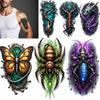 3PCS Temporary Tattoos Long Lasting Body Stickers Robot Mechanical Animals Adult Tattoo Stickers Cosplay Party Stickers Props