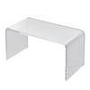 Acrylic Coffee Table, C-Shaped Clear Acrylic End Table, 16.3 inch high Transparent Acrylic Side Table, for Coffee, Drink, Food, Snack used in Living