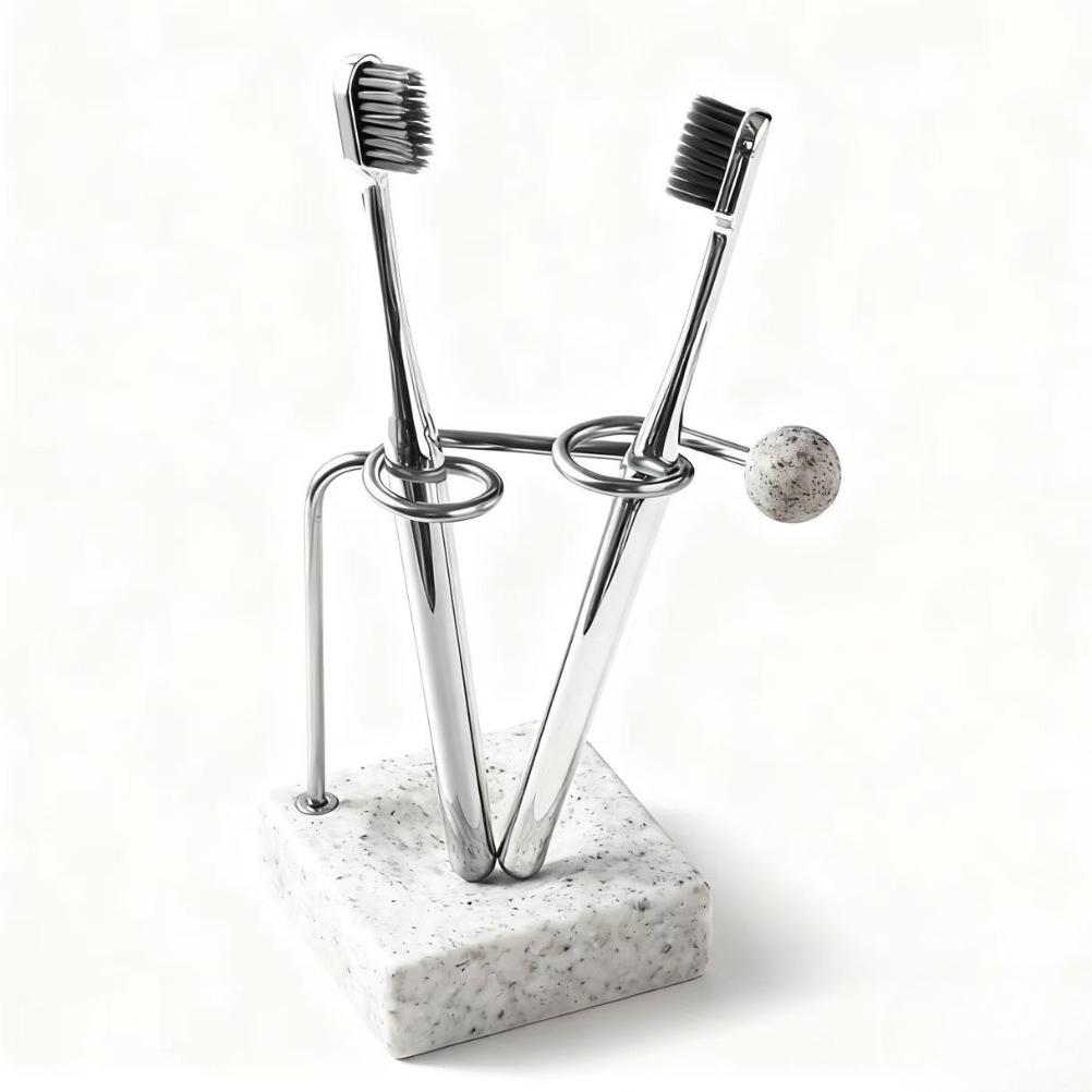 Minimalist Stainless Steel Toothbrush Holder Bathroom Resin Toothbrush Holder Creative Home Accessories Bathroom Accessories